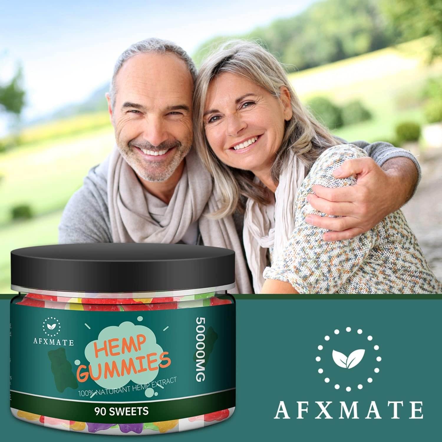 Afxmate Hemp Gummies 50,000 mg fruit-flavored CBD gummies